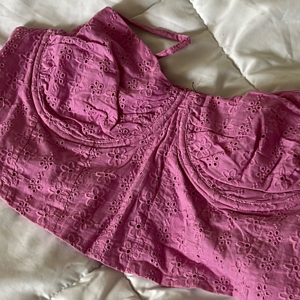 Pink Bandeau Bralette Tank Top Dry Goods